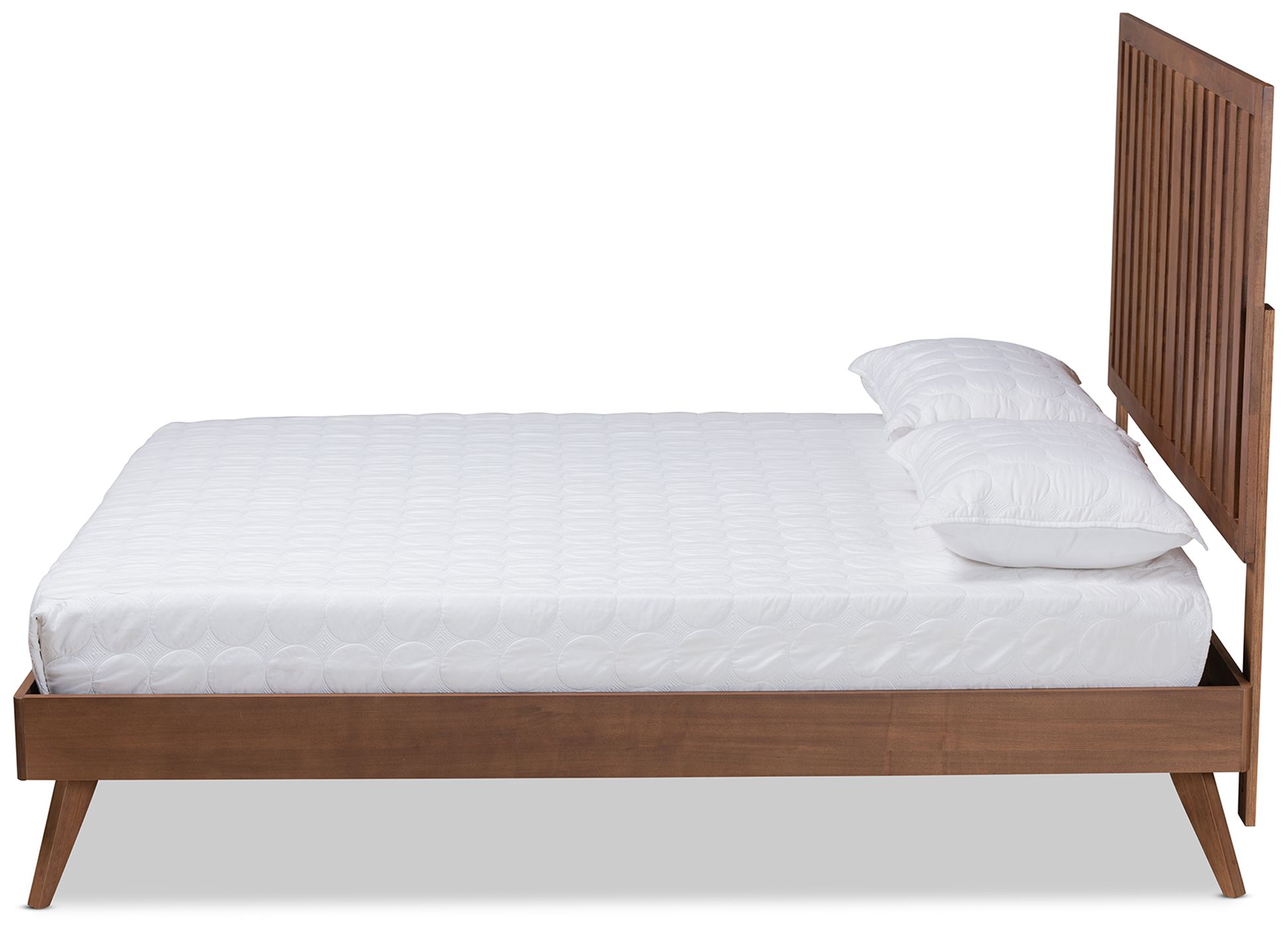 Thumbnail4 of Baxton Studio Saki Walnut Brown King Size Platform Bed more views