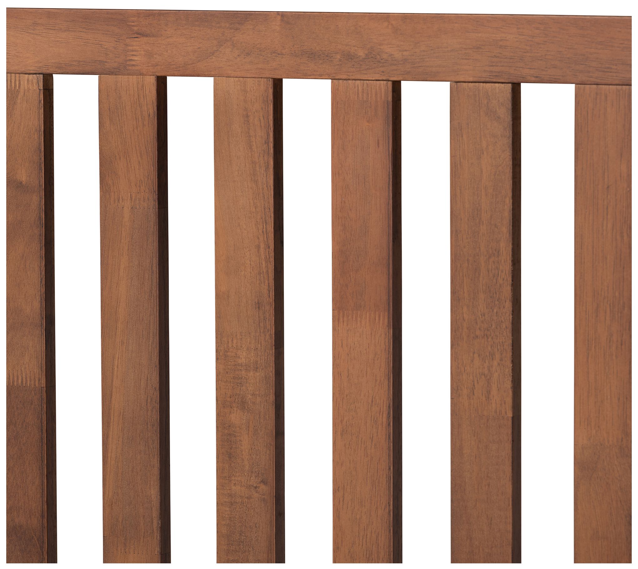 Baxton Studio Saki Walnut Brown King Size Platform Bed in scene