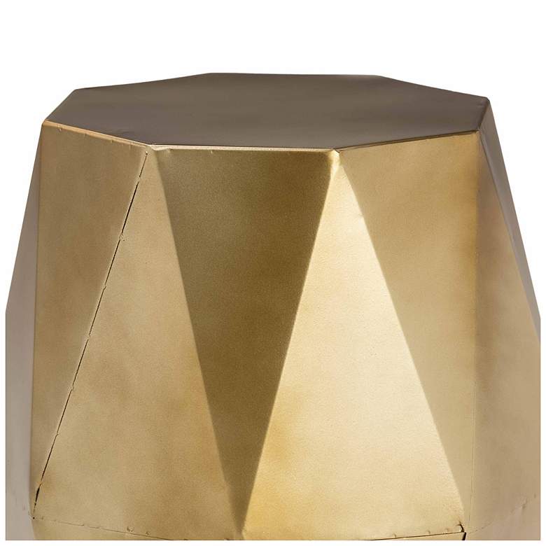 Image 4 Baxton Studio Salman Geometric Bronze Metal Accent Table more views