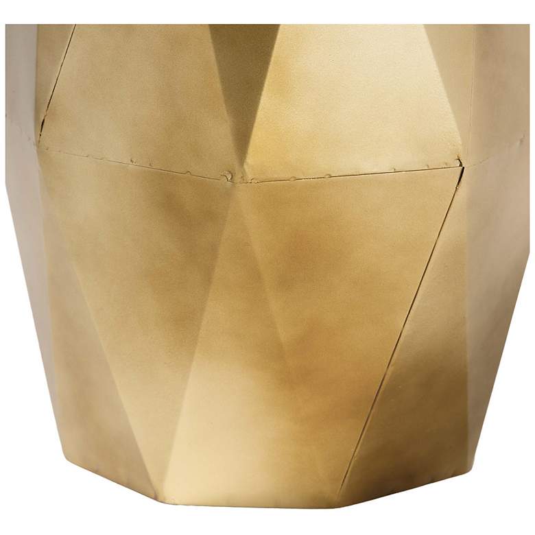 Image 5 Baxton Studio Salman Geometric Bronze Metal Accent Table more views