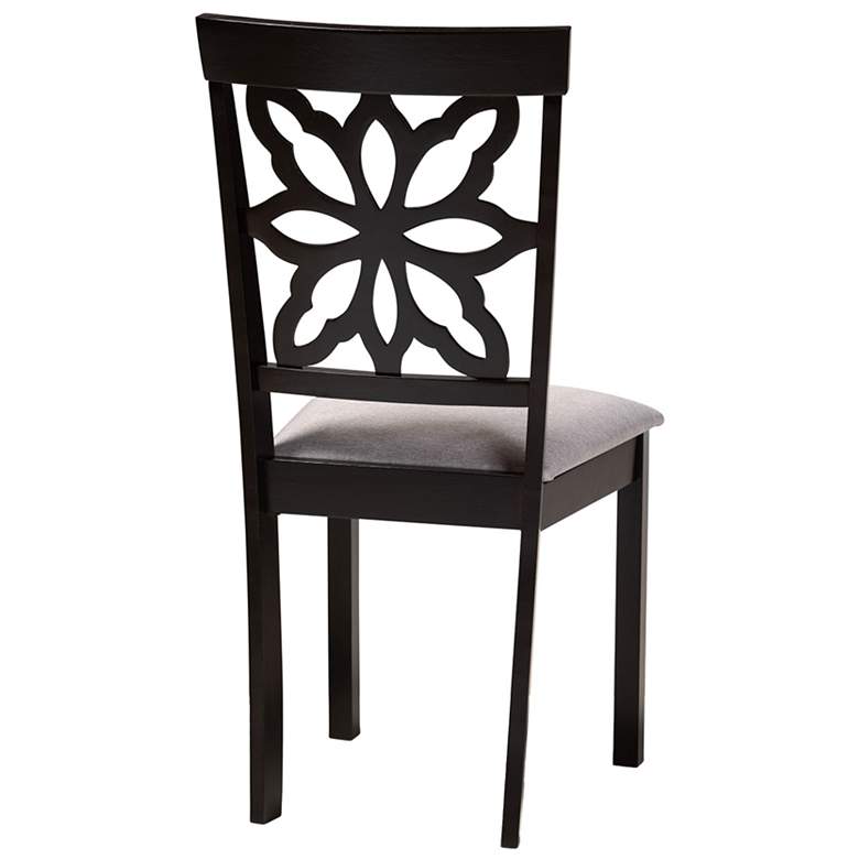 Image 2 Baxton Studio Samwell Grey Fabric Upholstered Wood 2-Piece Dining Chair Set more views
