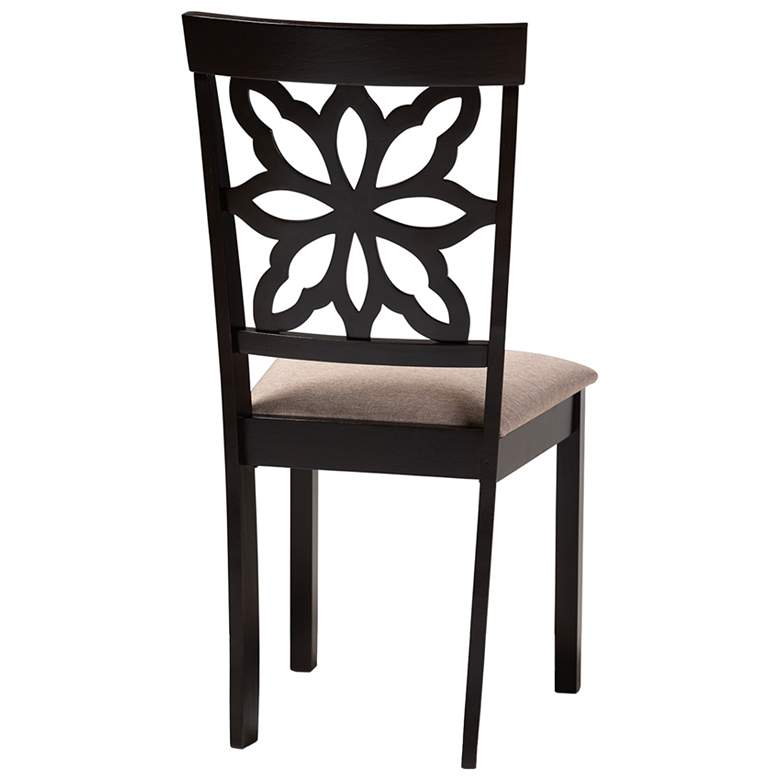 Image 2 Baxton Studio Samwell Sand Fabric Upholstered Wood 2-Piece Dining Chair Set more views