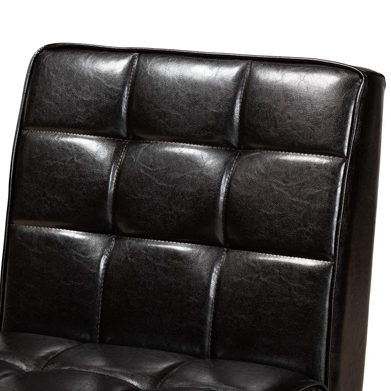 Image 3 Baxton Studio Sanford Dark Brown Faux Leather Dining Chair more views