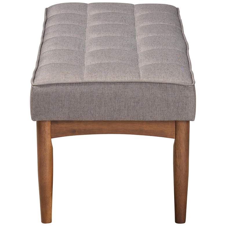 Image 5 Baxton Studio Sanford Gray Fabric Tufted Dining Bench more views