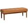 Baxton Studio Sanford Tan Faux Leather Tufted Dining Bench