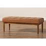 7_Baxton Studio Sanford Tan Faux Leather Tufted Dining Bench more views