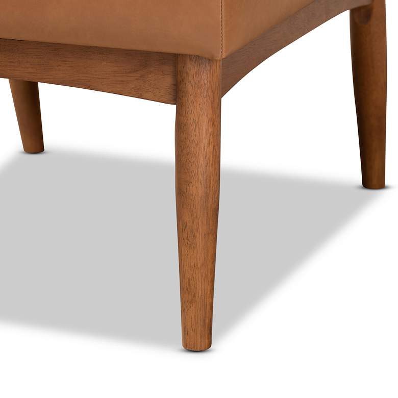 Image 4 Baxton Studio Sanford Tan Faux Leather Tufted Dining Chair more views