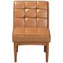 Baxton Studio Sanford Tan Faux Leather Tufted Dining Chair in scene
