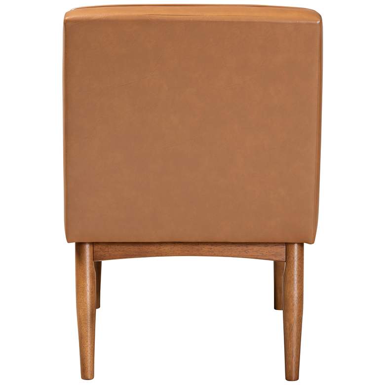 Image 7 Baxton Studio Sanford Tan Faux Leather Tufted Dining Chair more views