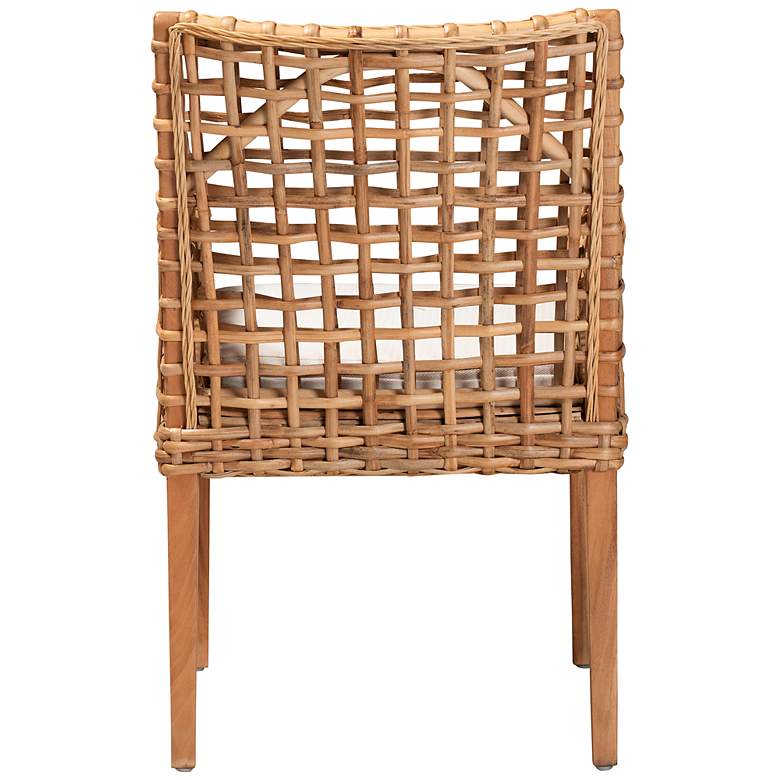 Image 6 Baxton Studio Saoka Natural Brown Wood and Rattan Armchair more views