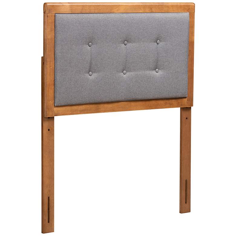 Image 2 Baxton Studio Sarine Dark Gray and Walnut Twin Headboard