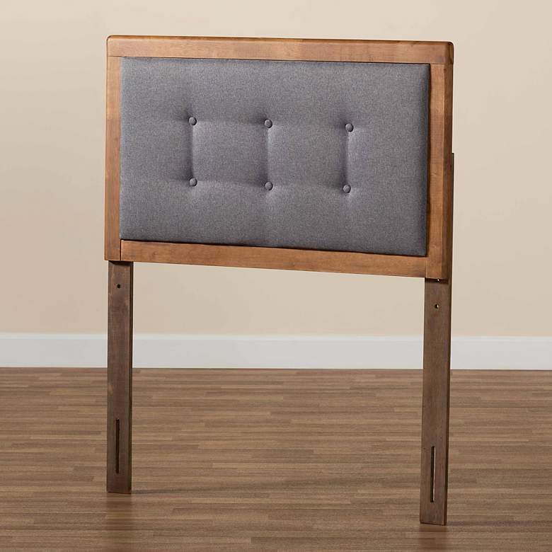 Image 1 Baxton Studio Sarine Dark Gray and Walnut Twin Headboard