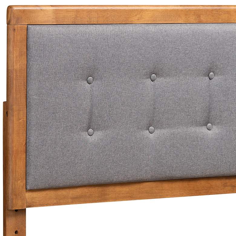 Image 3 Baxton Studio Sarine Dark Gray and Walnut Twin Headboard more views