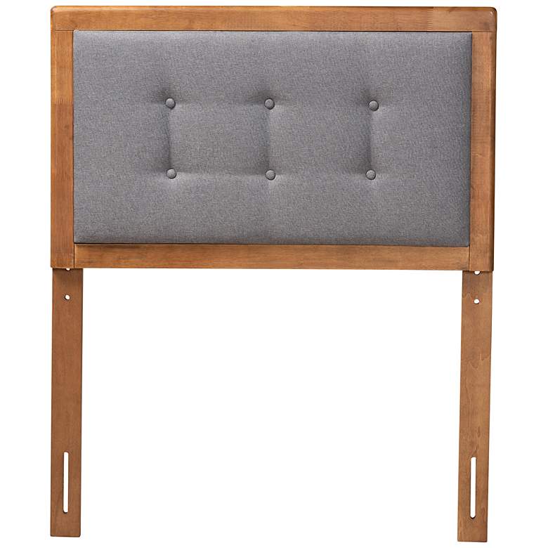 Image 4 Baxton Studio Sarine Dark Gray and Walnut Twin Headboard more views