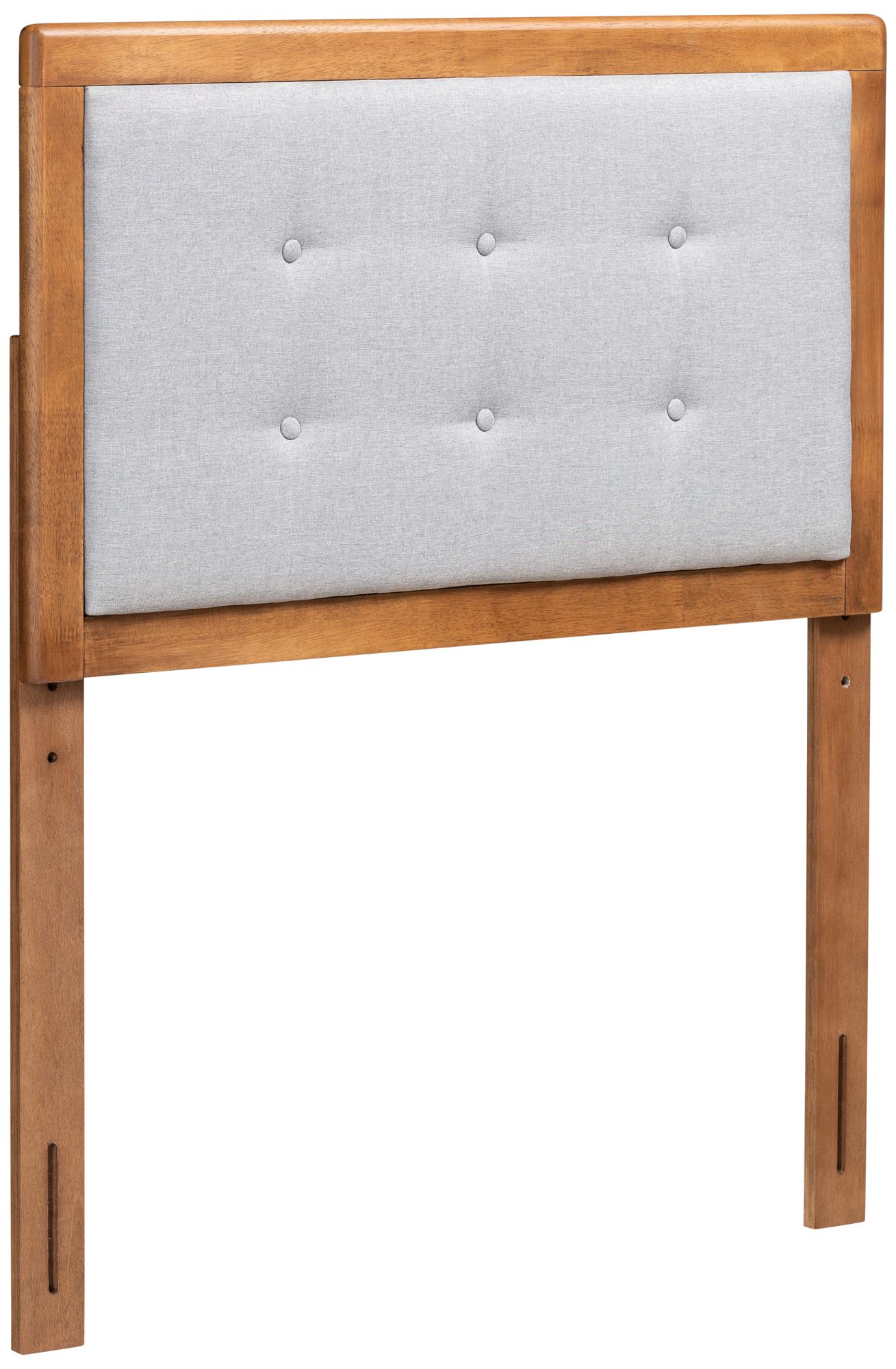 Baxton Studio Sarine Light Gray and Walnut Twin Headboard 829D0