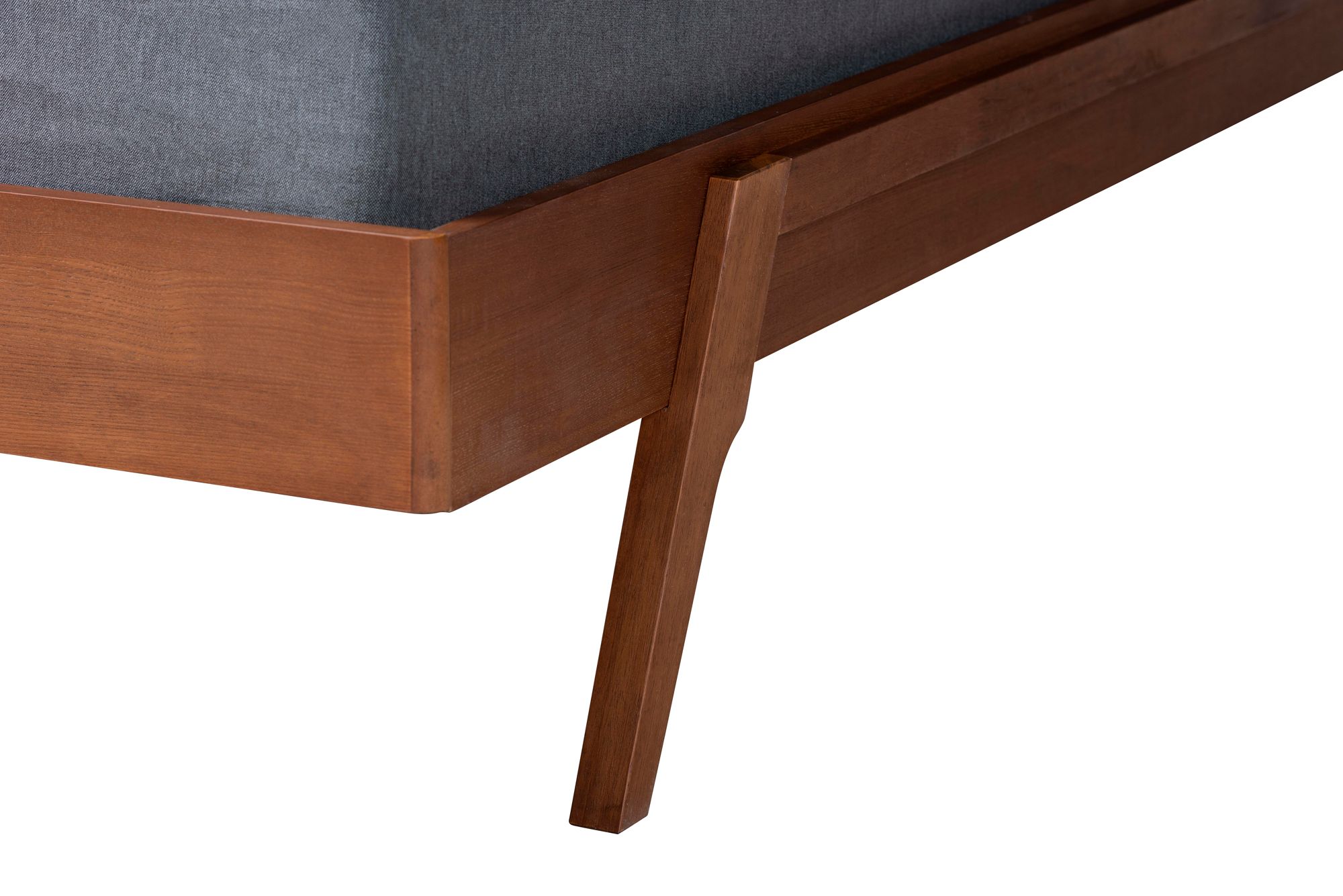 Thumbnail3 of Baxton Studio Sarita Ash Walnut Wood King Size Bed Frame more views