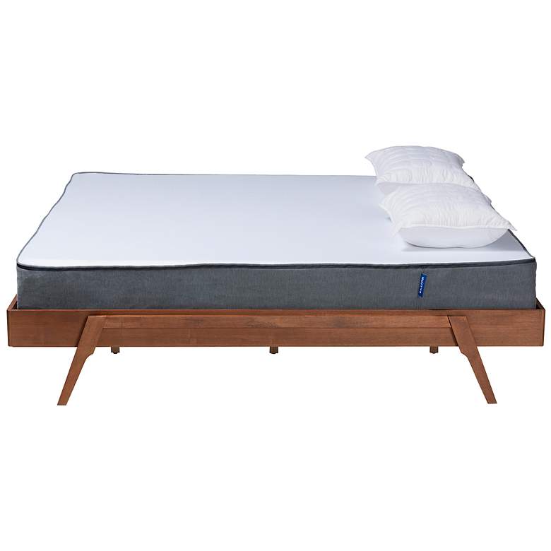 Image 5 Baxton Studio Sarita Ash Walnut Wood Modern Queen Size Bed Frame more views