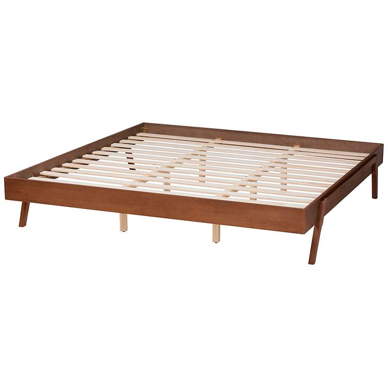 Image 6 Baxton Studio Sarita Ash Walnut Wood Modern Queen Size Bed Frame more views