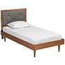 Thumbnail2 of Baxton Studio Saul Dark Gray Fabric Twin Size Platform Bed