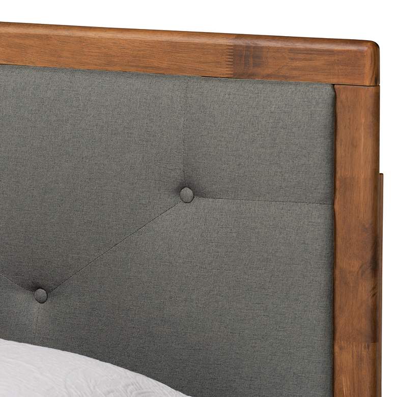 Image 3 Baxton Studio Saul Dark Gray Fabric Twin Size Platform Bed more views