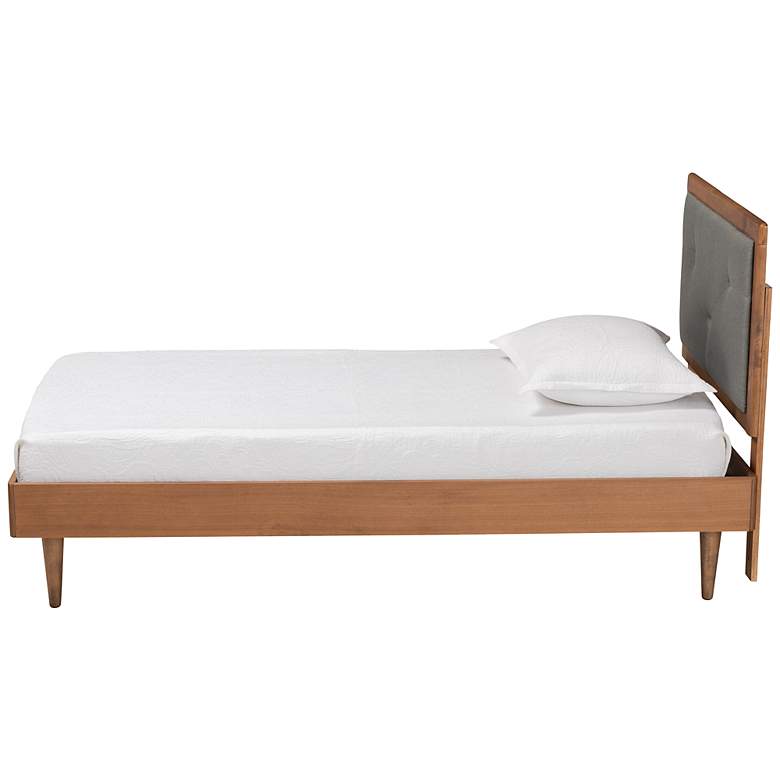 Image 6 Baxton Studio Saul Dark Gray Fabric Twin Size Platform Bed more views
