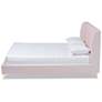 3_Baxton Studio Saverio Light Pink Fabric Upholstered Queen Size Platform Bed more views