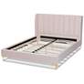 4_Baxton Studio Saverio Light Pink Fabric Upholstered Queen Size Platform Bed more views