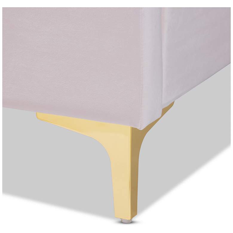 Image 6 Baxton Studio Saverio Light Pink Fabric Upholstered Queen Size Platform Bed more views