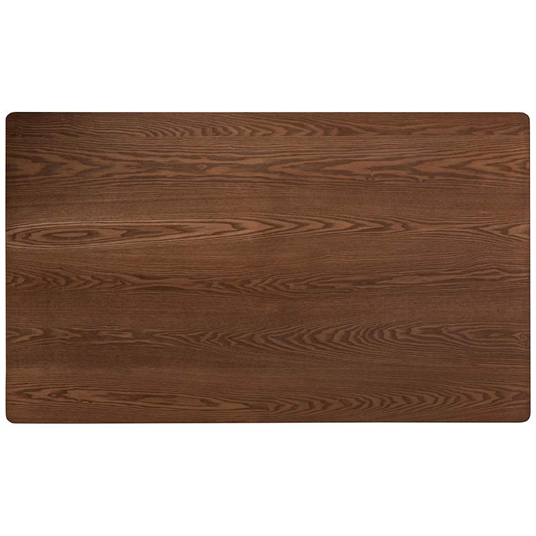 Image 2 Baxton Studio Saxton 59" Wide Walnut Brown Wood Dining Table more views