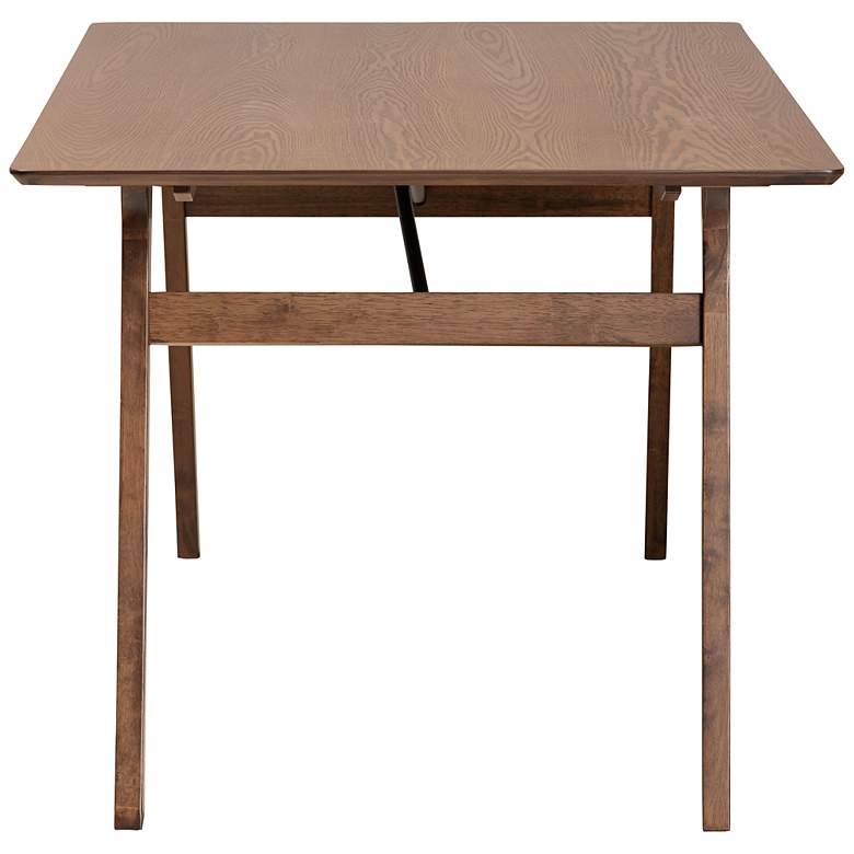 Image 5 Baxton Studio Saxton 59" Wide Walnut Brown Wood Dining Table more views