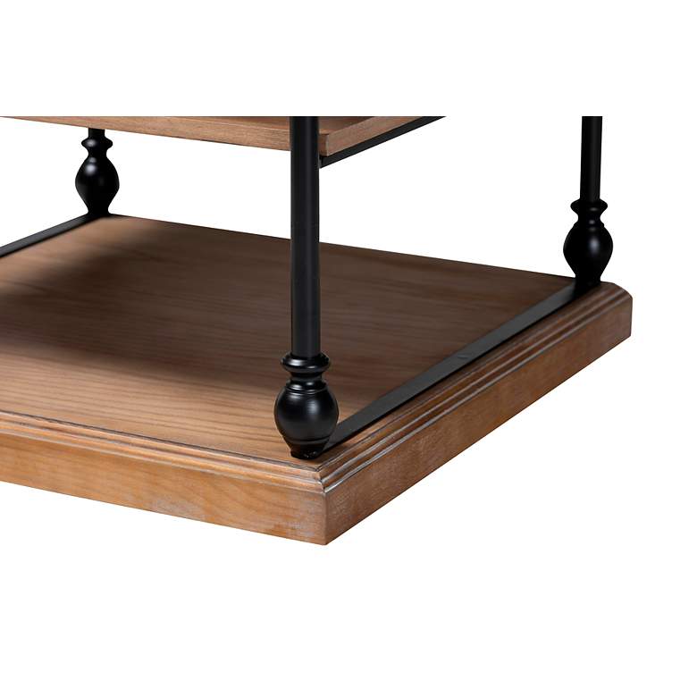 Image 3 Baxton Studio Sebastian 28" Wide Gray Wash 3-Tier End Table more views