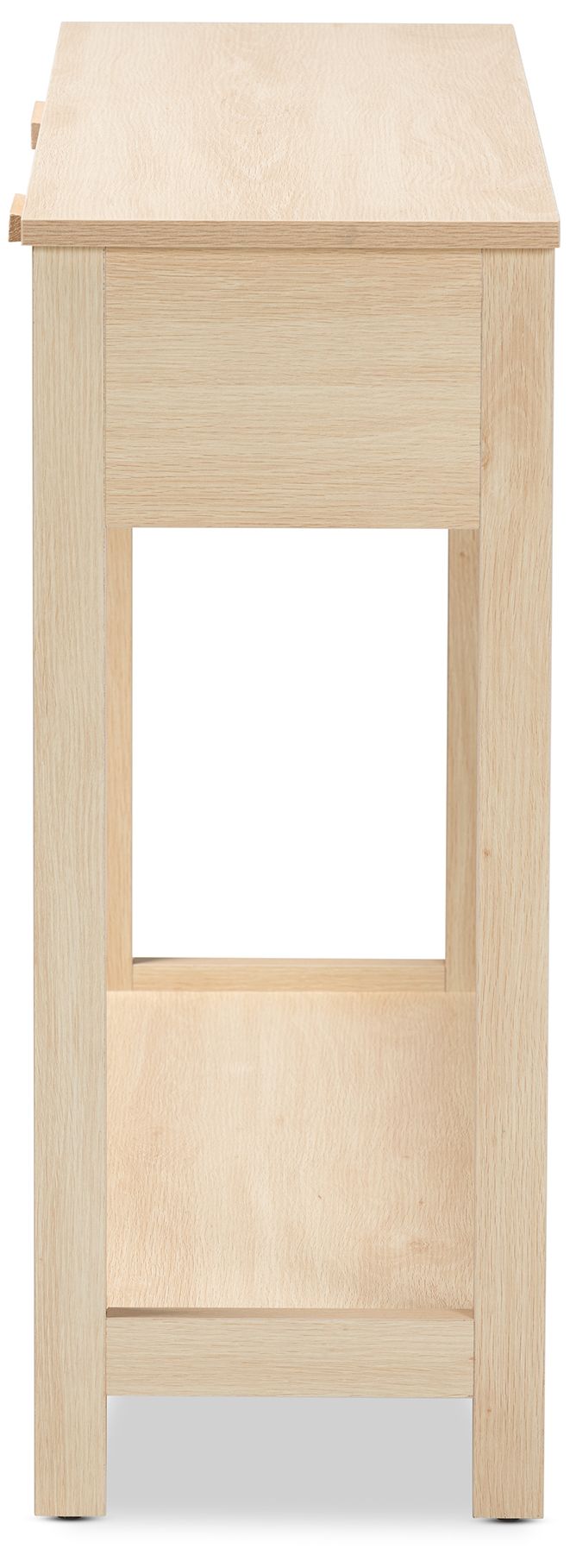 Image 5 Baxton Studio Sebille Wood 2-Drawer Console Table with Natural Rattan more views