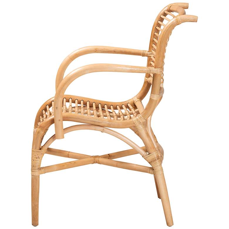 Image 7 Baxton Studio Seminyak Natural Brown Rattan Lounge Chair more views