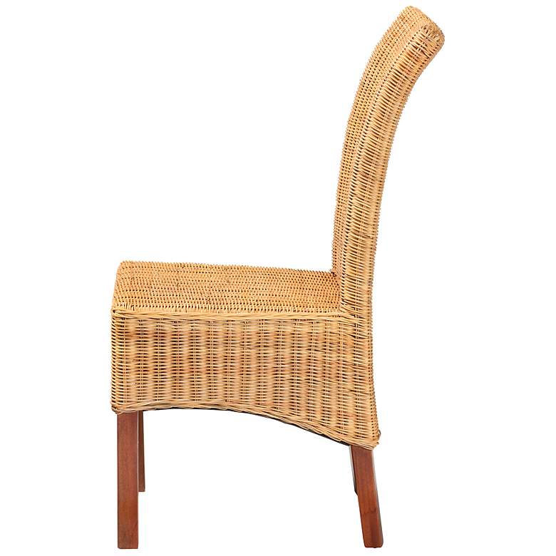 Image 7 Baxton Studio Shamara Natural Brown Rattan Dining Chair more views