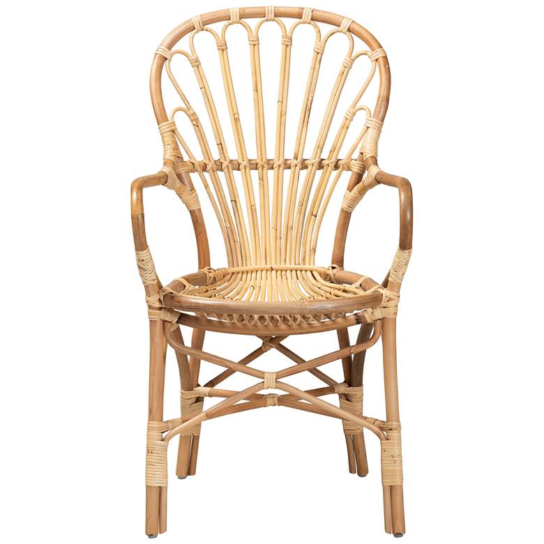 Image 6 Baxton Studio Sheraton Natural Rattan Armchair more views