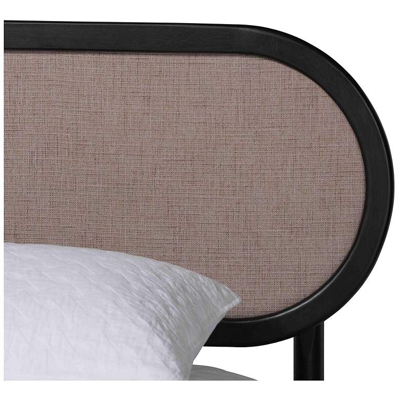 Image 6 Baxton Studio Shirin Beige Fabric and Black Wood Queen Platform Bed more views