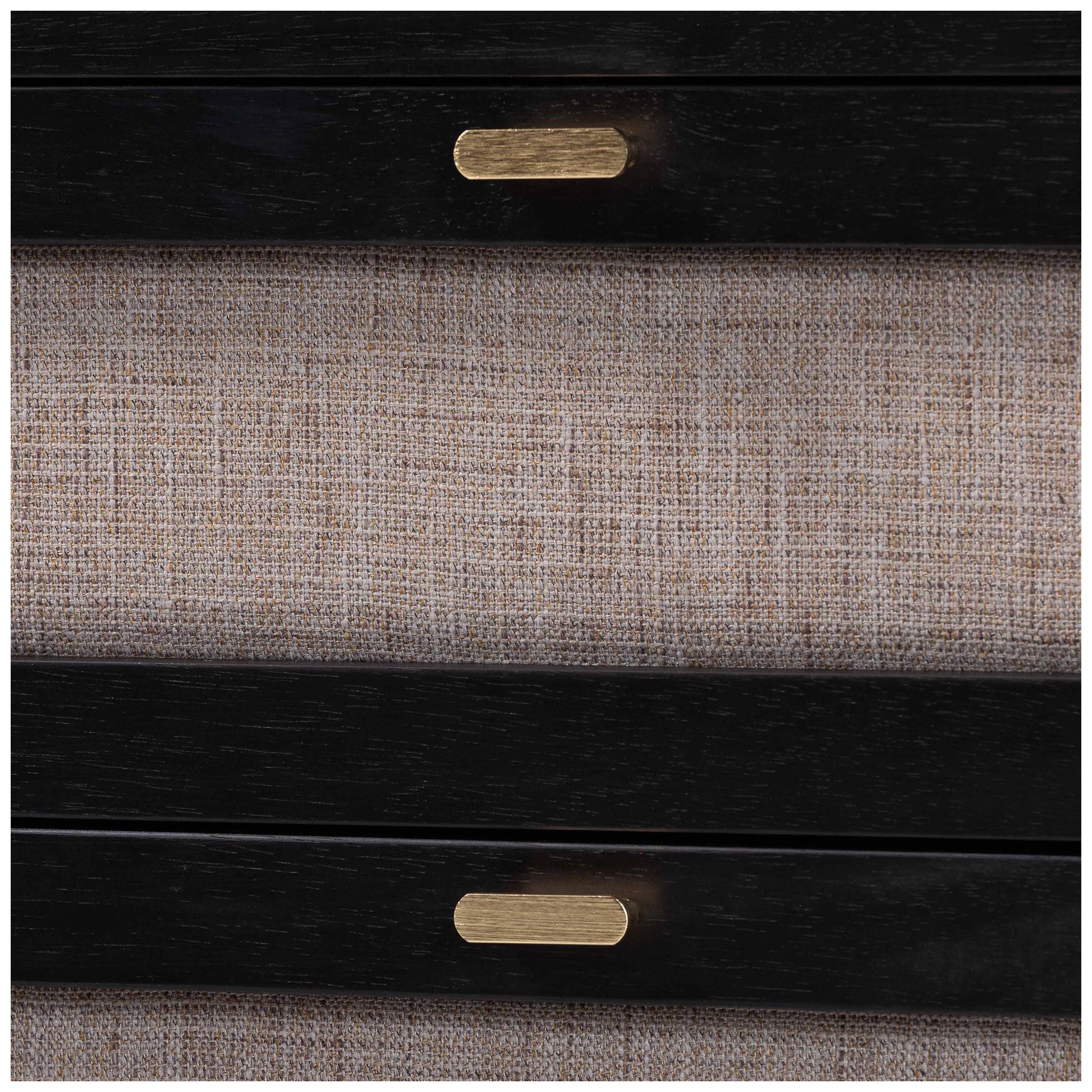 Image 6 Baxton Studio Shirin Mid-Century Beige Fabric and Black Wood 3-Drawer Chest more views