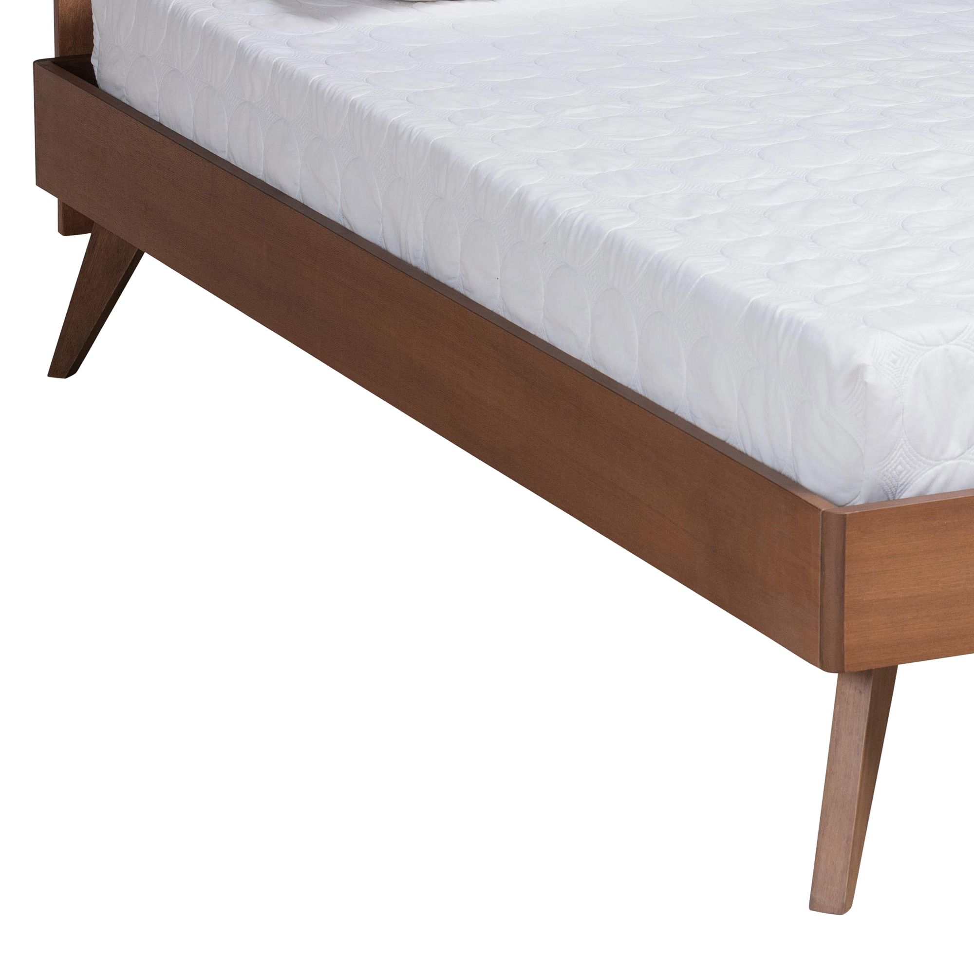 Image 3 Baxton Studio Shiro Ash Walnut Wood Twin Platform Bed more views