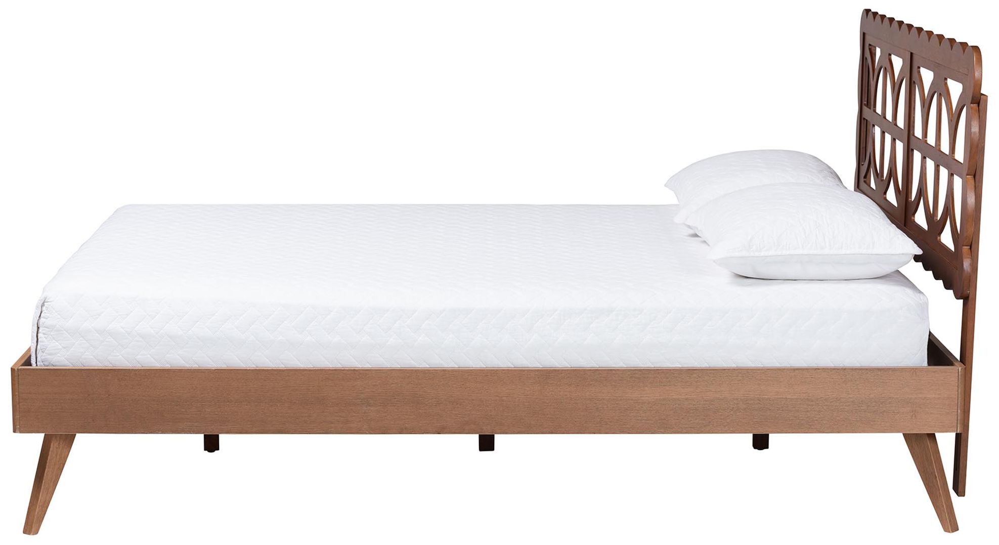 Image 3 Baxton Studio Shukura Platform Bed - Mid-Century Modern Bed, Queen more views