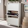 1_Baxton Studio Simms 31" Wide White 3-Door Shoe Cabinet