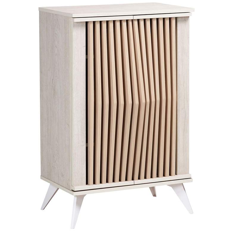 Image 1 Baxton Studio Simona Light Grey and Brown Wood 2 Door Storage Cabinet