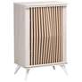 Baxton Studio Simona Light Grey and Brown Wood 2 Door Storage Cabinet
