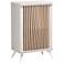 Baxton Studio Simona Light Grey and Brown Wood 2 Door Storage Cabinet
