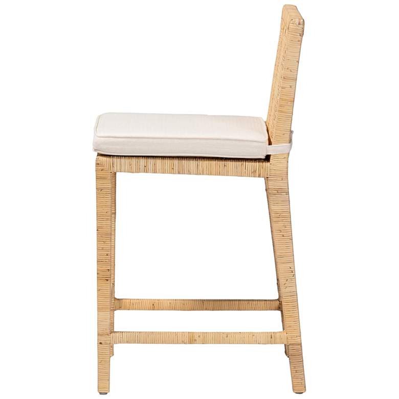 Image 6 Baxton Studio Sofia 26 3/4" Natural Rattan Counter Stool more views