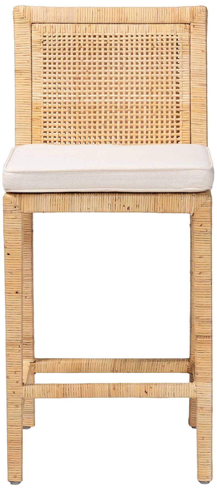 Baxton Studio Sofia 26 3/4" Natural Rattan Counter Stool