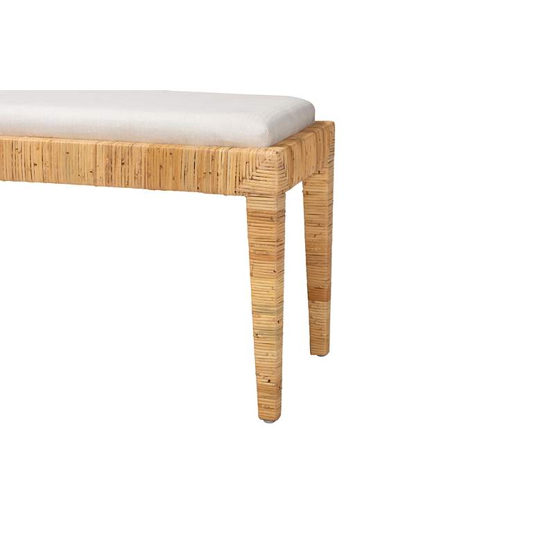 Image 3 Baxton Studio Sofia 48 inchW Natural Brown Rattan Accent Bench more views