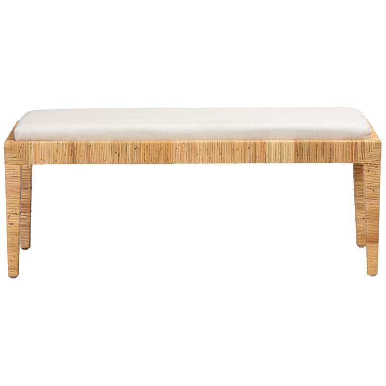 Image 5 Baxton Studio Sofia 48 inchW Natural Brown Rattan Accent Bench more views