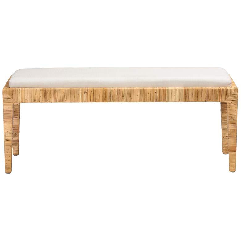 Image 5 Baxton Studio Sofia 48"W Natural Brown Rattan Accent Bench more views