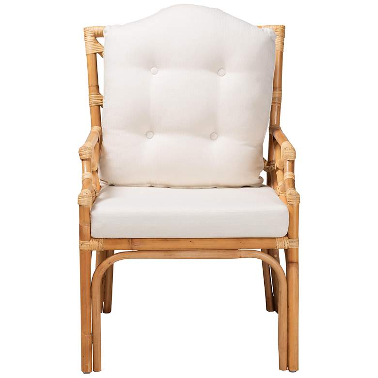 Image 6 Baxton Studio Sonia Natural Rattan Accent Armchair more views