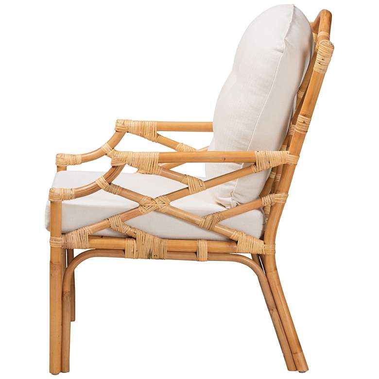 Image 7 Baxton Studio Sonia Natural Rattan Accent Armchair more views